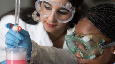 Chemistry student in lab