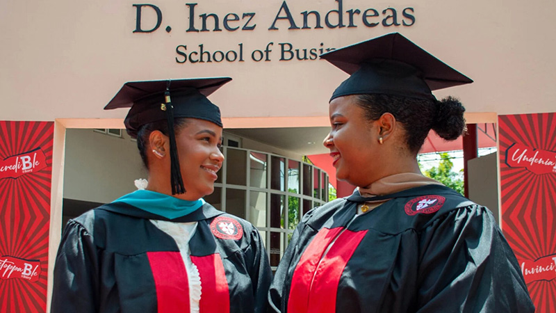 Mother and daughter graduating